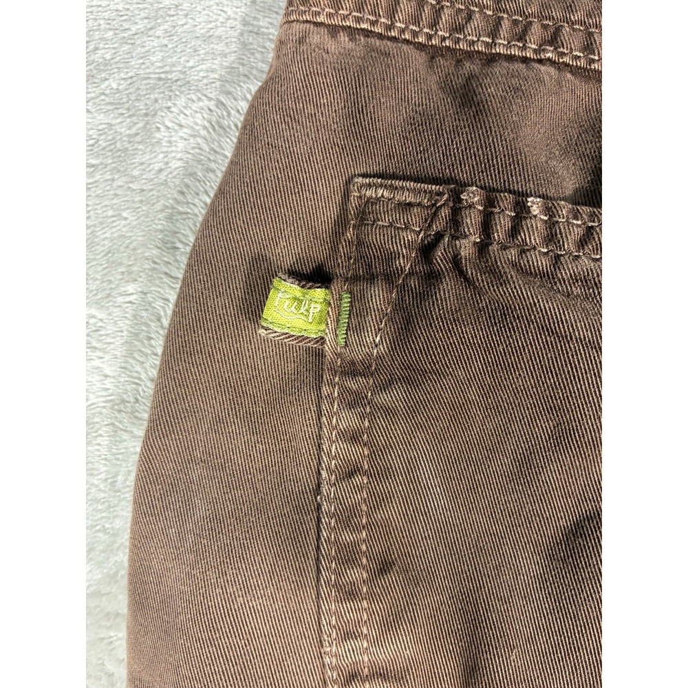 VTG Pulp‎ Pants Womens Sz 12 brown 100% Junlon Made In USA Polynosic - Picture 6 of 15